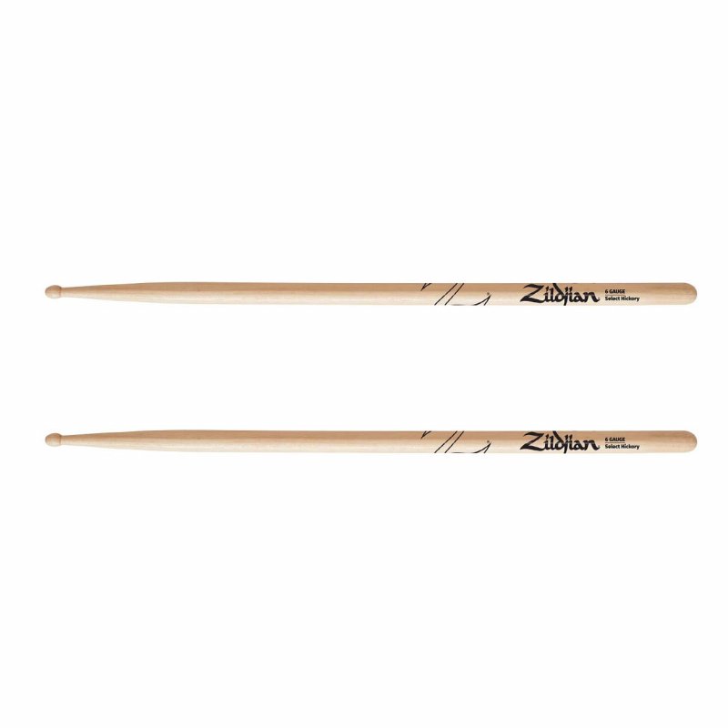 Zildjian Hickory Dip Series Drumsticks - 5A - Nylon Tip - Black